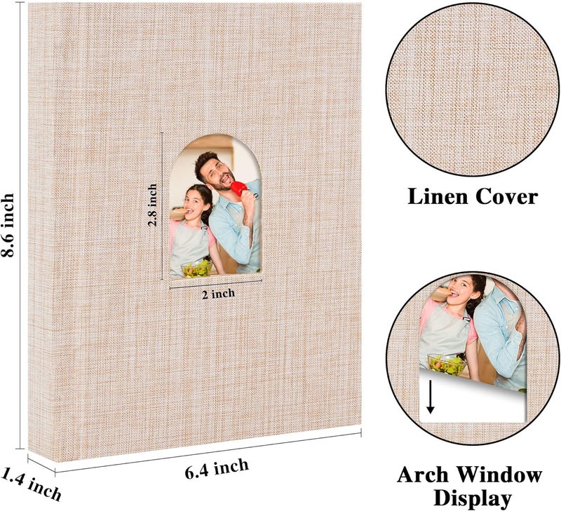 Remowith Premium Small Photo Album 4x6 with 30 Pockets, Linen Cover Memory Book with Writing Space Ideal for Wedding Photo Albums, Baby Books, and Travel Journals, Pink - Image 2